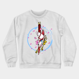 Crying Kitsune Art Crewneck Sweatshirt